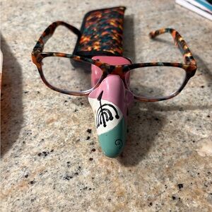 Whimsical Tortoiseshell adult glasses!  Strength in pic!  Brand new with case!